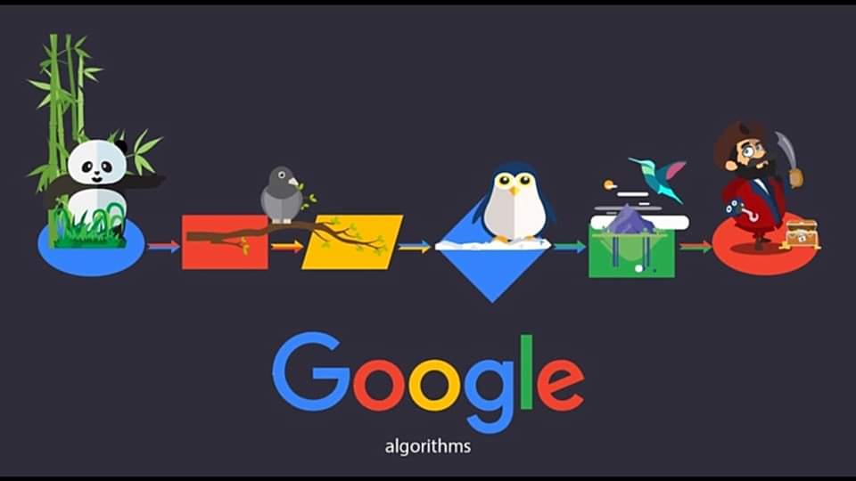 Google Algoritması ve Google Algoritma Güncellemesi temsil eden panda penguen kuşlar ve elinde kılıç olan kaptan görseli On Yazılım tarafından sunuluyor